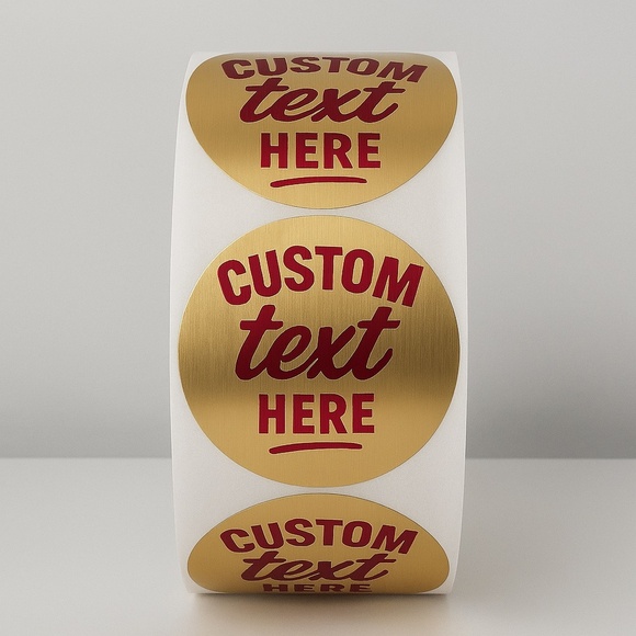 STICKERAFT Other - Custom sticker with your text personalized Label for Business 2"
